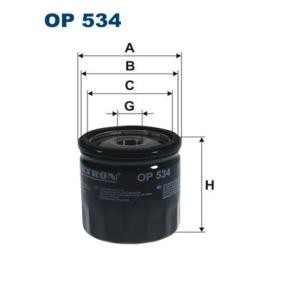 Comprar Filtro de aceite de FILTRON OP 534 a bajo precio de 7,93 €