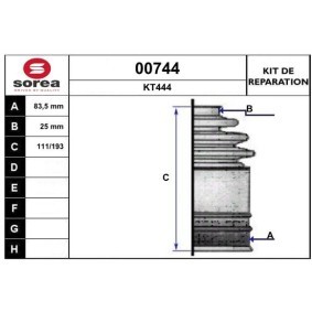 Achsmanschette des Herstellers SNRA - Originalware Artikelnummer: 00744