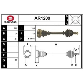 Antriebswelle AR1209 von SNRA günstig für 188,38 € online kaufen