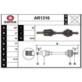 Antriebswelle AR1316 von SNRA günstig für 162,03 € online kaufen