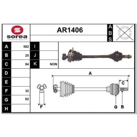 Antriebswelle AR1406 von SNRA günstig für 179,10 € online kaufen