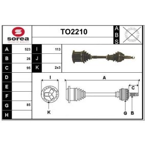 Antriebswelle für TOYOTA von SNRA