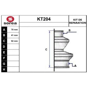 Achsmanschette des Herstellers SERA - Originalware Artikelnummer: KT204