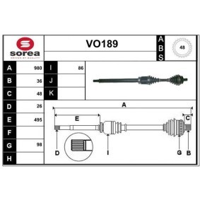 Antriebswelle für VOLVO von SERA