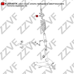 Domlager des Herstellers ZZVF - Originalware Artikelnummer: ZV040TK