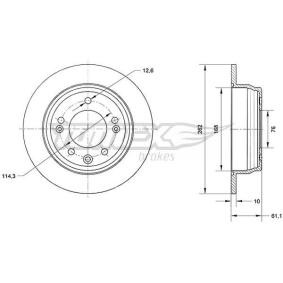 Bremsscheibe TX 70-51 von TOMEX brakes günstig für 42,18 € online kaufen