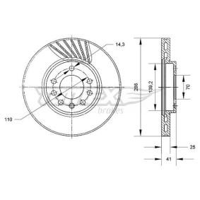 Bremsscheibe für SAAB von TOMEX brakes