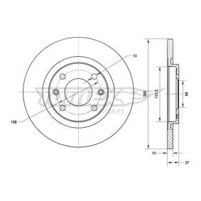 Bremsscheiben des Herstellers TOMEX brakes - Originalware Artikelnummer: TX 70-94