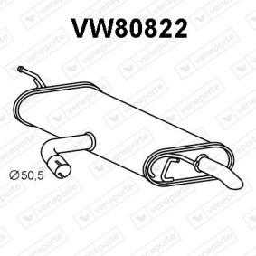 Kjøp Bakre eksospotte av VENEPORTE VW80822 til den lave prisen 2953,33 NOK