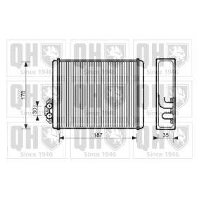 Compre Permutador de calor, aquecimento do habitáculo da QUINTON HAZELL QHR2035 a um preço baixo por 187,75 €