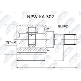 Compre Jogo de apoios, veio de transmissão da NTY NPW-KA-302 a um preço baixo por 45,23 €