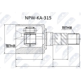 Compre Jogo de apoios, veio de transmissão da NTY NPW-KA-315 a um preço baixo por 42,91 €