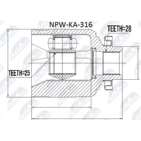 Compre Jogo de apoios, veio de transmissão da NTY NPW-KA-316 a um preço baixo por 60,85 €
