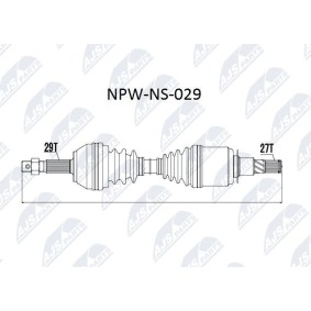 Comprar Árbol de transmisión de NTY NPW-NS-029 a bajo precio de 177,24 €