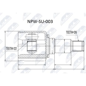 Compre Jogo de apoios, veio de transmissão da NTY NPW-SU-003 a um preço baixo por 56,92 €