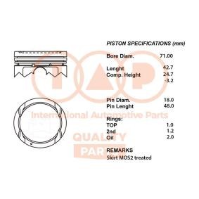 Kolben für HYUNDAI von IAP QUALITY PARTS