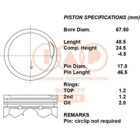 Comprar Pistón de IAP QUALITY PARTS 100-07095 a bajo precio de 278,28 €