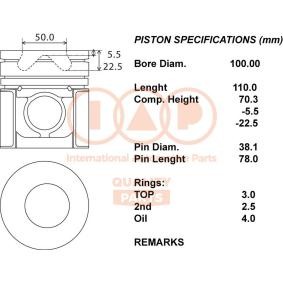 Comprar Pistón de IAP QUALITY PARTS 100-11060 a bajo precio de 502,62 €