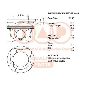Kolben von IAP QUALITY PARTS