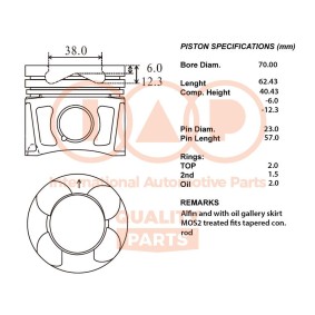Kolben 100-16075 von IAP QUALITY PARTS günstig für 418,05 € online kaufen
