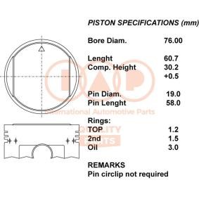Kolben für DAIHATSU von IAP QUALITY PARTS