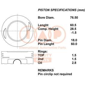 Comprar Pistón de IAP QUALITY PARTS 101-03041 a bajo precio de 153,78 €
