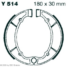 Bremsbacken des Herstellers EBC Brakes - Originalware Artikelnummer: Y514