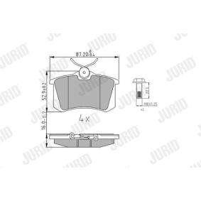 Bremsbeläge 573847J von JURID günstig für 21,85 € online kaufen