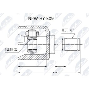 Compre Jogo de apoios, veio de transmissão da NTY NPW-HY-509 a um preço baixo por 53,15 €