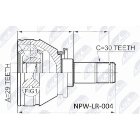 Compre Jogo de apoios, veio de transmissão da NTY NPW-LR-004 a um preço baixo por 52,48 €