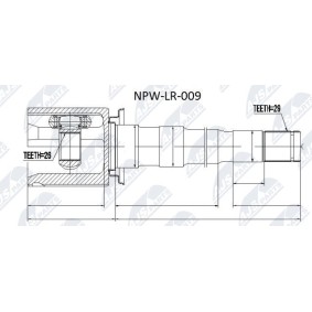 Compre Jogo de apoios, veio de transmissão da NTY NPW-LR-009 a um preço baixo por 57,69 €