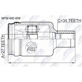 Acquista Kit giunto omocinetico da NTY online per Classe E T-modell (S211) a prezzi moderati