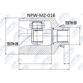 Comprar Juego de articulación, árbol de transmisión de NTY NPW-MZ-016 a bajo precio de 63,45 €