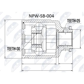 Compre Jogo de apoios, veio de transmissão da NTY NPW-SB-004 a um preço baixo por 60,85 €