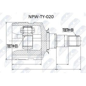 Compre Junta homocinética de NTY online para Camry Berlina (_V3_) a precios moderados