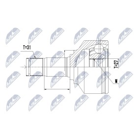 Compre Jogo de apoios, veio de transmissão da NTY NPW-VV-095 a um preço baixo por 68,44 €
