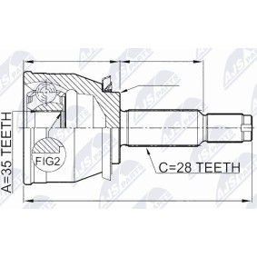 Gelenksatz, Antriebswelle NPZ-DW-026 SSANGYONG von NTY