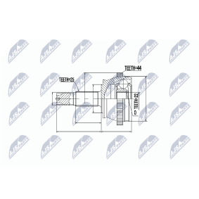 Compre Jogo de apoios, veio de transmissão da NTY NPZ-FT-015 a um preço baixo por 30,08 €