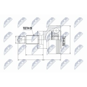 Comprar Juego de articulación, árbol de transmisión de NTY NPZ-HD-063 a bajo precio de 47,82 €