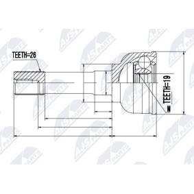 Acquista Kit giunti semiasse da NTY NPZ-SU-023 a buon mercato per soli 45,83 €