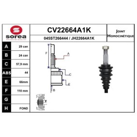 Gelenksatz, Antriebswelle CV22664A1K von EAI günstig für 51,37 € online kaufen