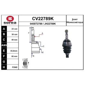 Gelenksatz, Antriebswelle CV22789K von EAI günstig für 60,96 € online kaufen