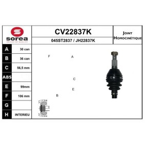 Acquista Kit giunti semiasse da EAI CV22837K a buon mercato per soli 64,32 €