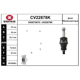 Acquista Kit giunti semiasse da EAI CV22878K a buon mercato per soli 49,55 €