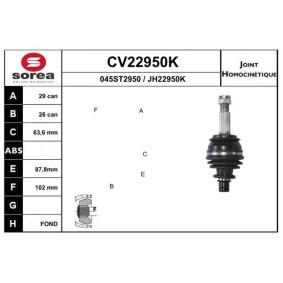 Gelenksatz, Antriebswelle CV22950K von EAI günstig für 62,90 € online kaufen
