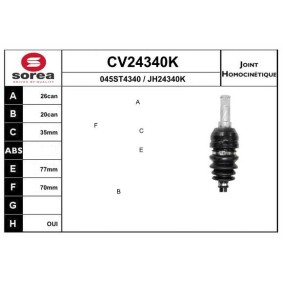Gelenksatz, Antriebswelle CV24340K von EAI günstig für 109,65 € online kaufen