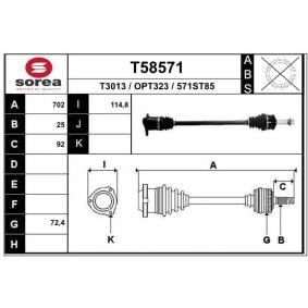 Antriebswelle T58571 von EAI günstig für 129,33 € online kaufen