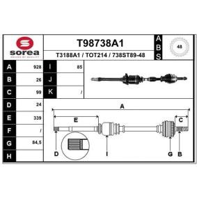 Antriebswelle T98738A1 von EAI günstig für 118,97 € online kaufen
