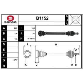 Antriebswelle B1152 von SNRA günstig für 200,65 € online kaufen