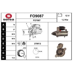 Köp Startmotor av SNRA FO9087 till det låga priset 2204,47 kr